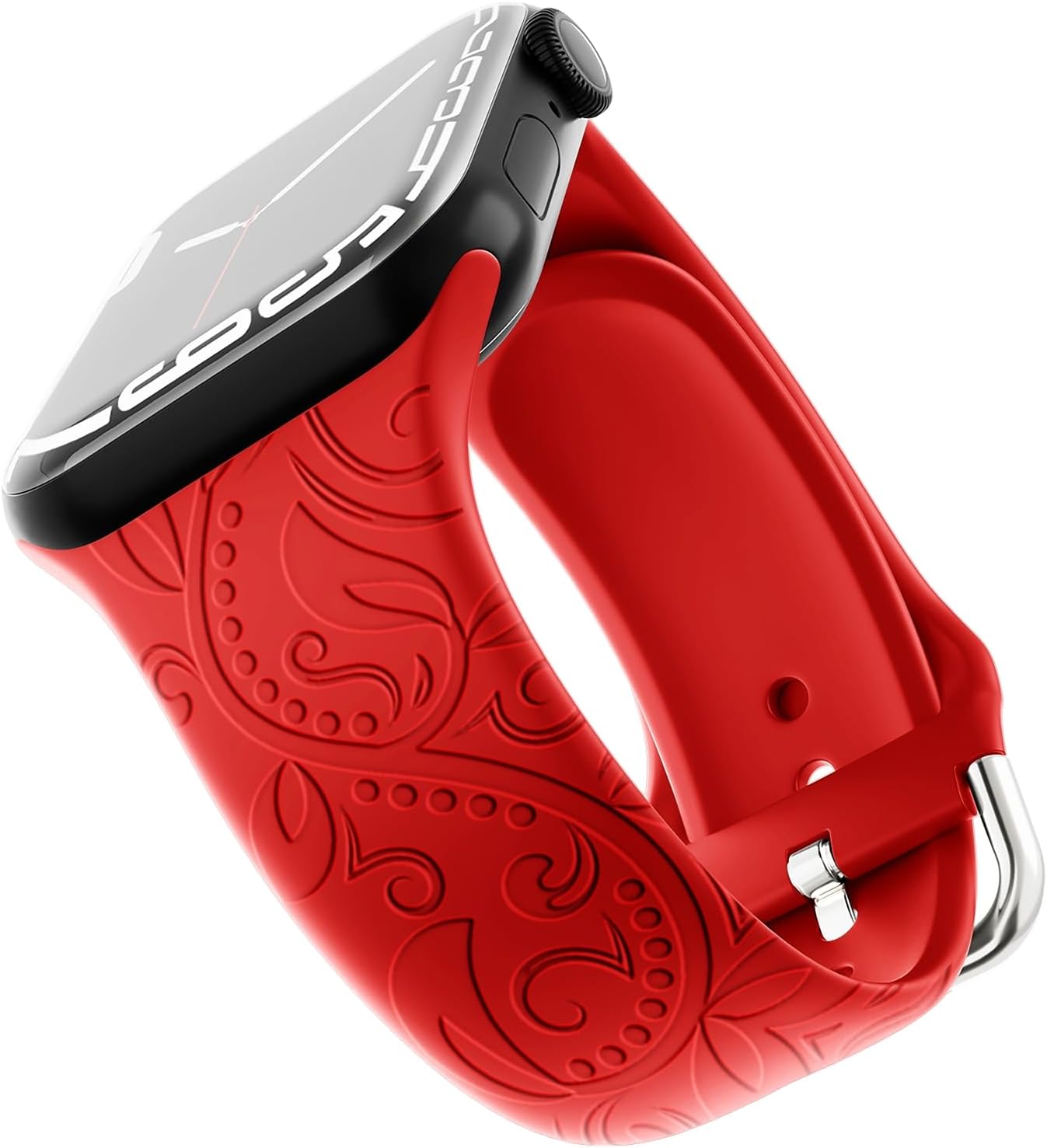 Correa grabada de Halloween compatible con Apple Watch Band de 1.496 in 1.575 in 1.614 in 1.654 in 1.732 in 1.772 in 1.929 in para mujeres y