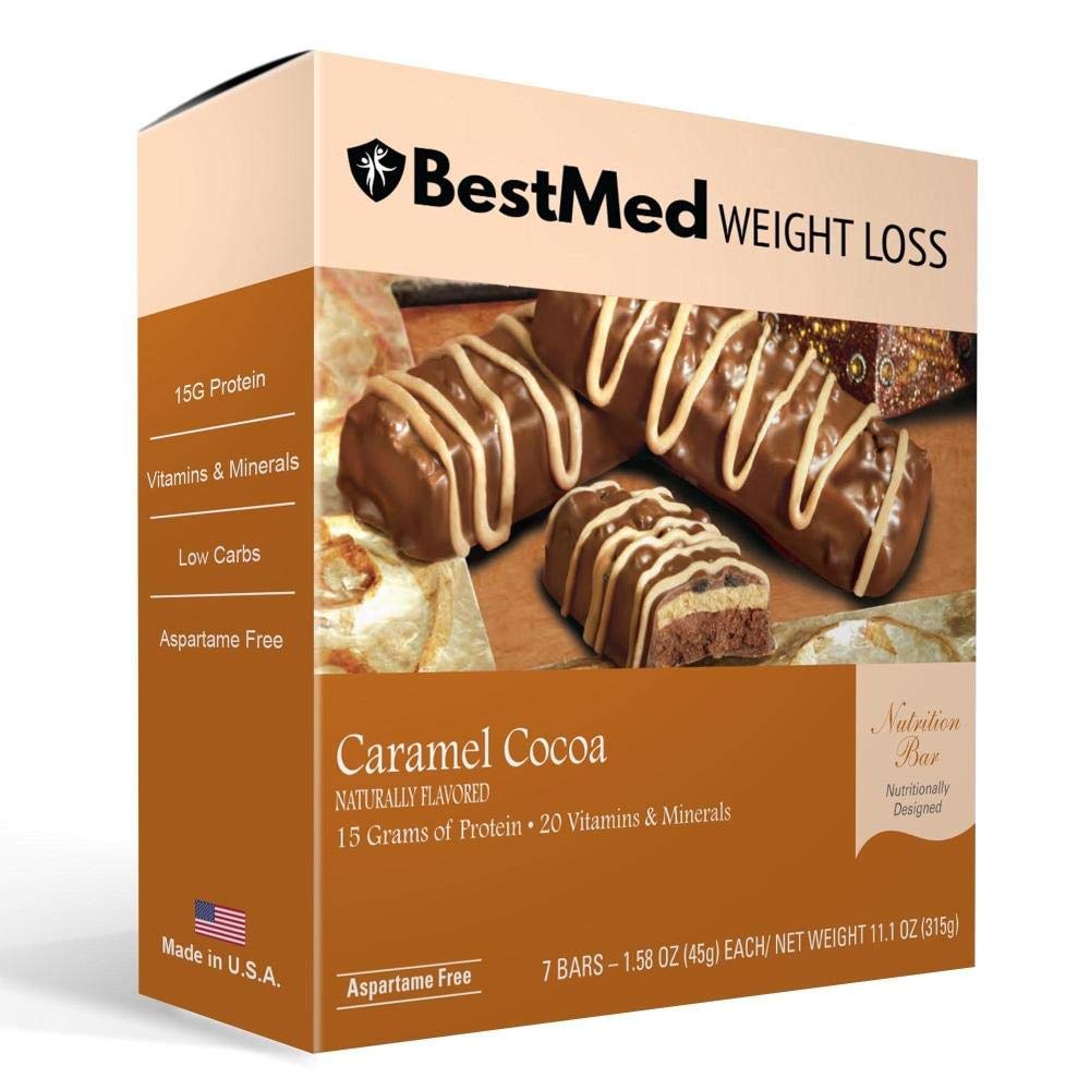 BestMed – Barra nutricional alta en proteínas, baja en carbohidratos, 0.53 oz de proteína, baja en azúcar, alta en fibra, baja en calorías, barra de