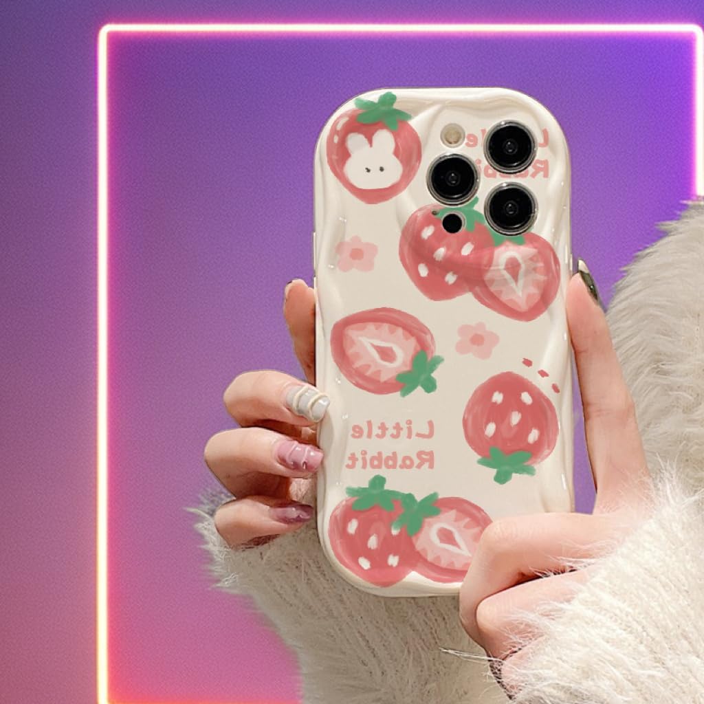 Funda de teléfono para iPhone 7 Plus8 Plus, con forma de onda rizada, borde ondulado, funda Kawaii para niñas, mujeres jóvenes y niñas, diseño de
