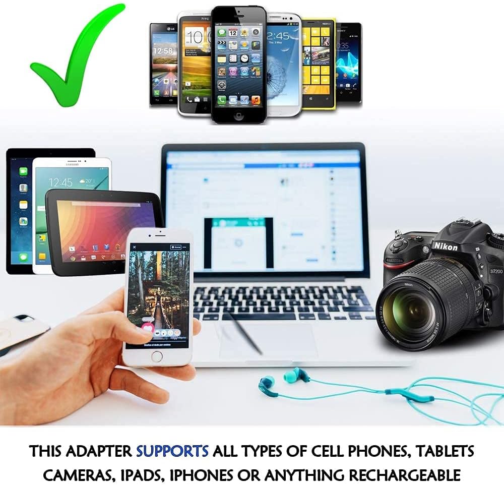 Ceptics Australia, Nueva Zelanda y China, adaptador de viaje con doble entrada USB, ultra compacto, de Estados Unidos a tipo I, perfecto para
