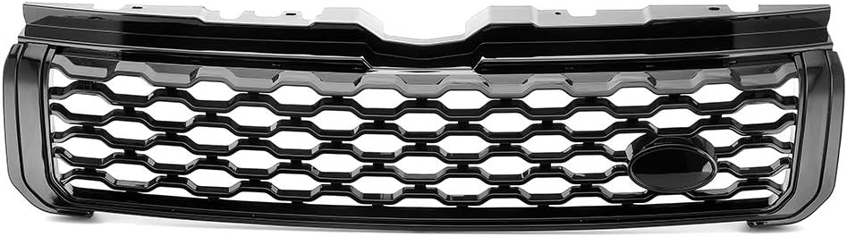 MotorFansClub Parrilla delantera apta para Land Rover Range Rover Evoque 2012 2013 2014 2015 2016 2017 2018 2019 Parachoques delantero superior