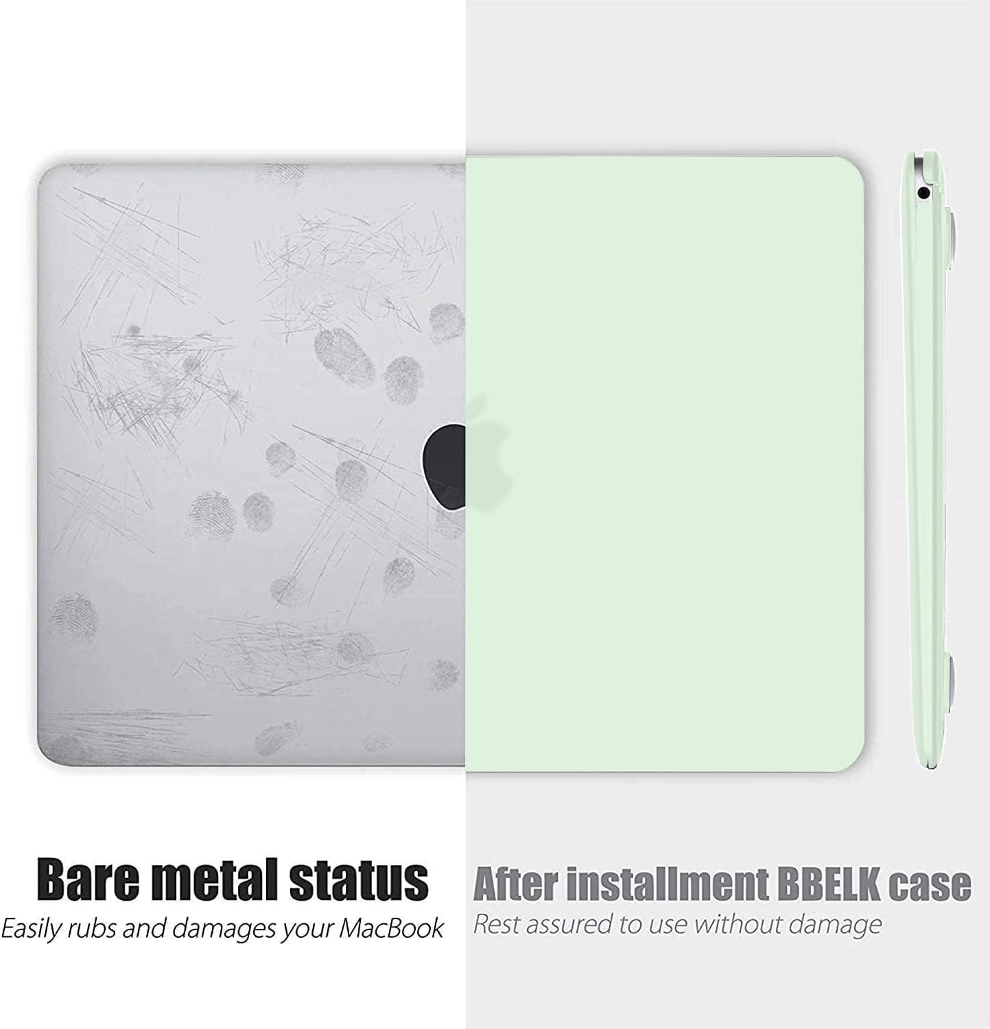 B BELK Funda compatible con MacBook Air de 13 pulgadas 2022 2021 2020 2019 2018 A2337 M1 A2179 A1932 Touch ID, carcasa rígida de plástico mate,