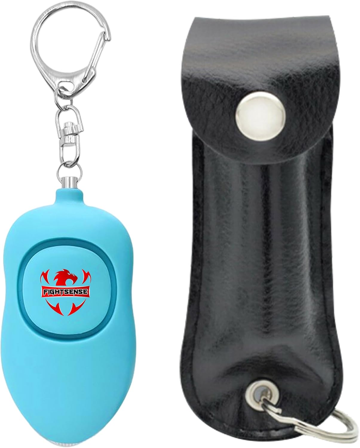 Fightsense Paquete combinado de espray de pimienta de autodefensa y alarma de seguridad personal para mujeres, autodefensa, sirena fuerte de 130 dB