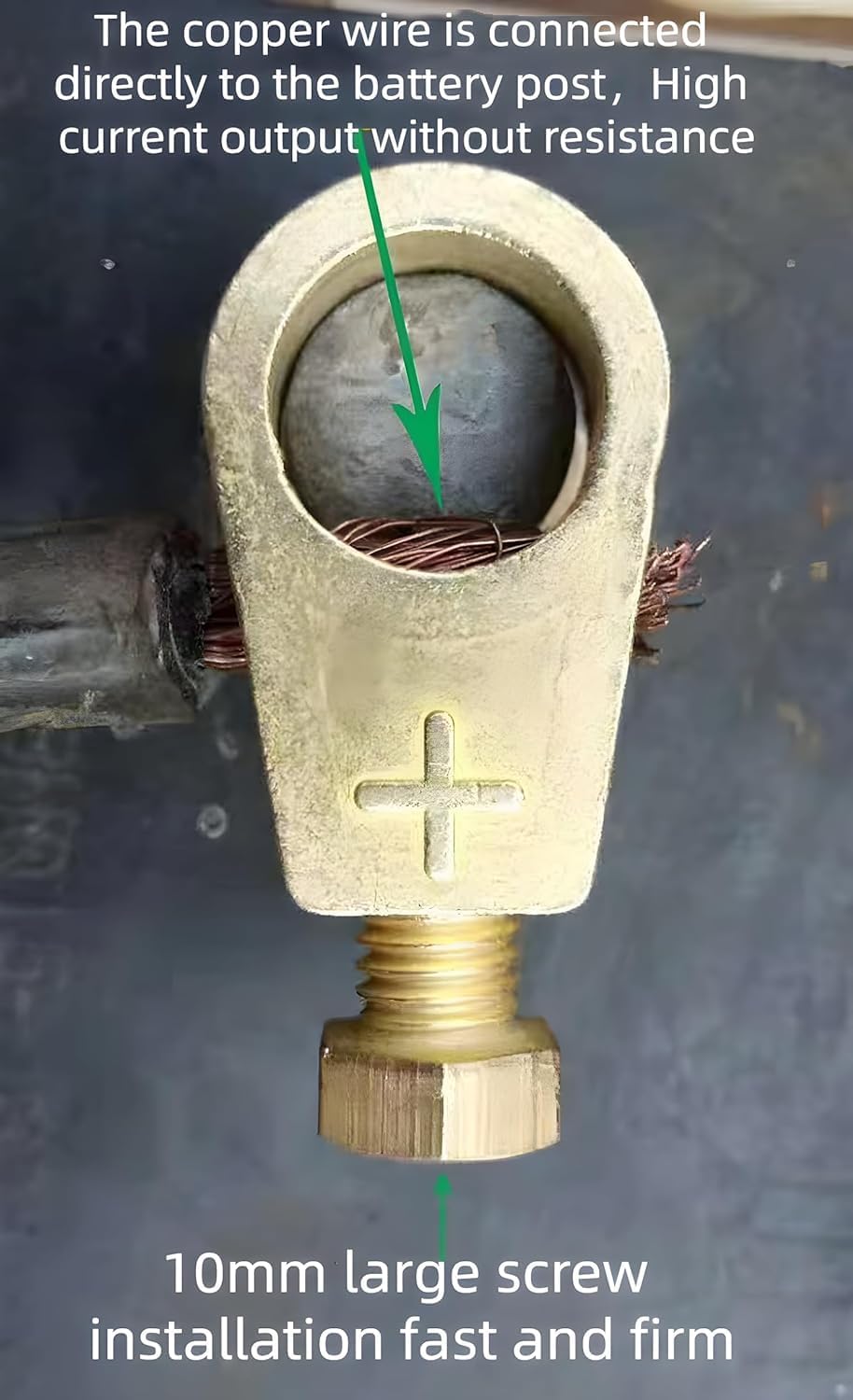 Paquete de 3 clips de conexión de batería de cobre puro, conectores de terminal de batería 2023 (3)