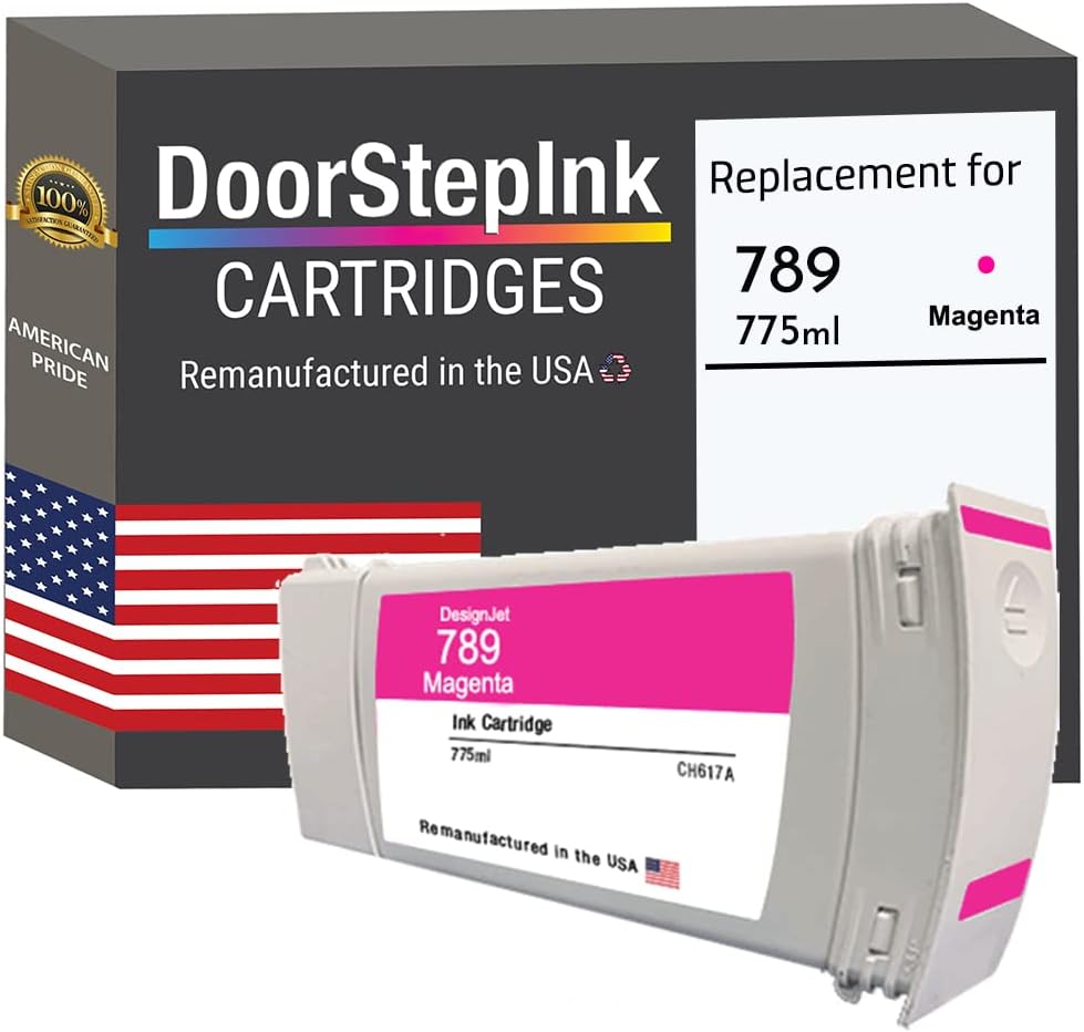 DoorStepInk Recambios de cartucho de tinta remanufacturados en los Estados Unidos para HP 789 CH617A magenta para impresoras DesignJet L25500 de 42