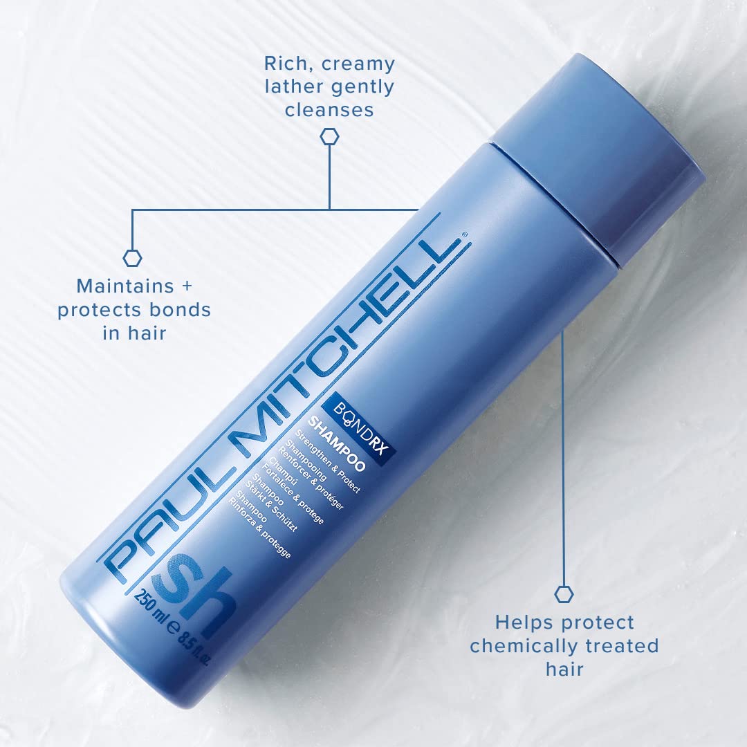 Paul Mitchell Champú Bond Rx, fortalece y protege, para cabello tratado químicamente + dañado