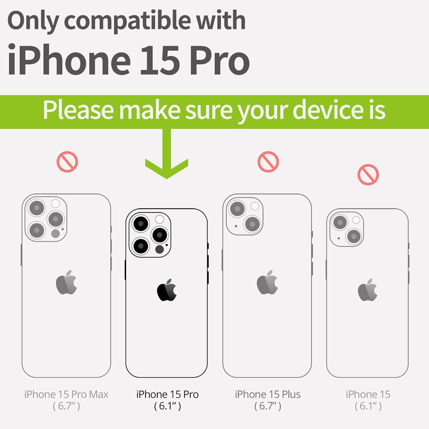 Carveit Funda magnética de madera para iPhone 15 Pro madera maciza y TPU suave negro a prueba de golpes, funda de madera única compatible con