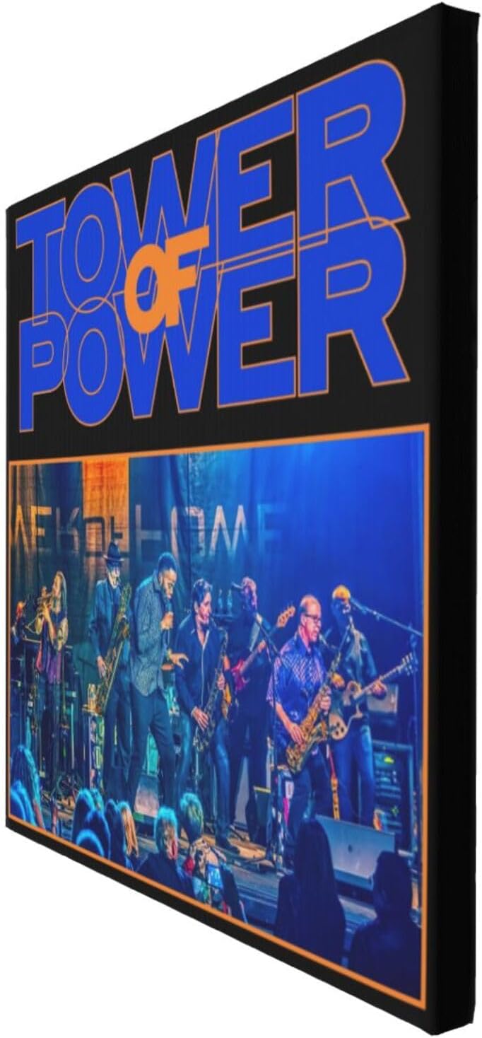 OBLUE Póster artístico de Tower Singer of Power Band para decoración de pared para baño, dormitorio, hogar, oficina, sin marco, 12 x 12 pulgadas