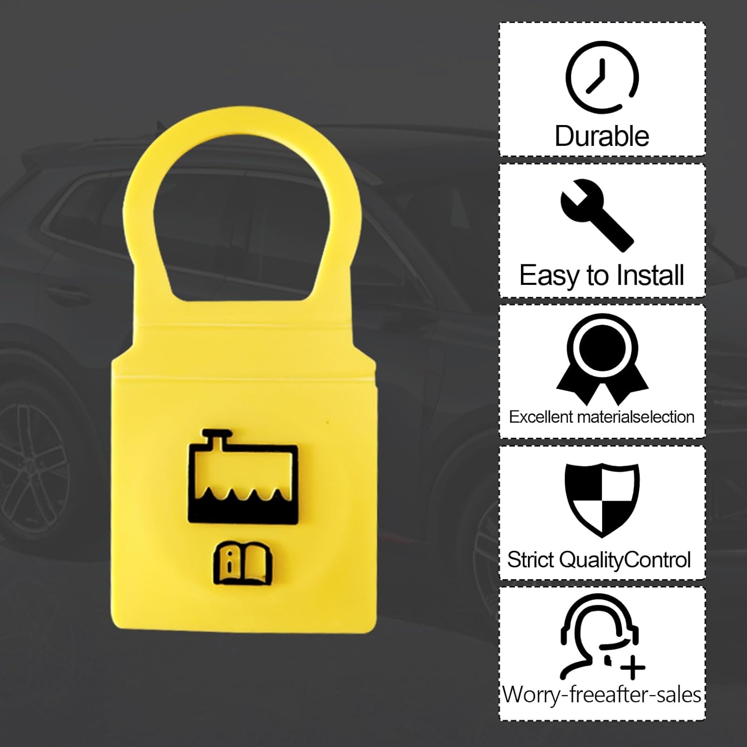 1 tapa amarilla del depósito del refrigerante del motor, tapa del depósito del refrigerante compatible con Ra.m D0dge Chrysler 55111074AA 52079331
