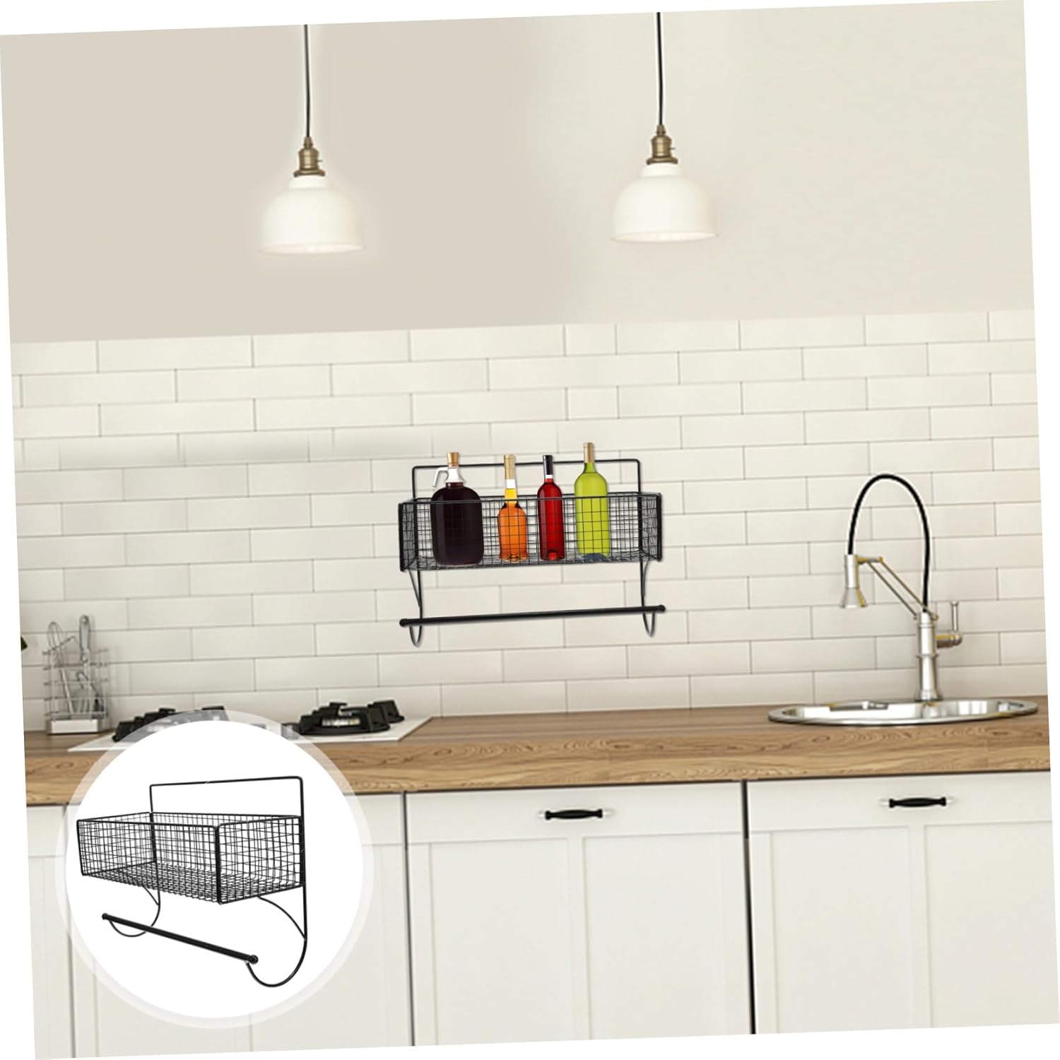 Cabilock Estante de almacenamiento para papel higiénico, estante de almacenamiento de baño, cesta de rejilla, organizador de pared, cesta