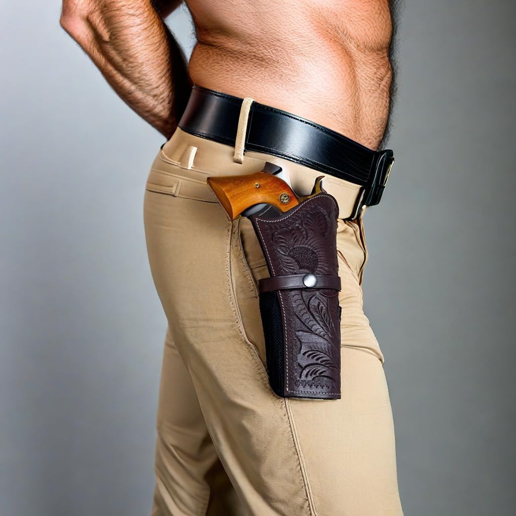 Funda para pistola vaquera con herramientas para revólveres de barril de 4 a 8 pulgadas, funda para pistola occidental, funda de extracción cruzada