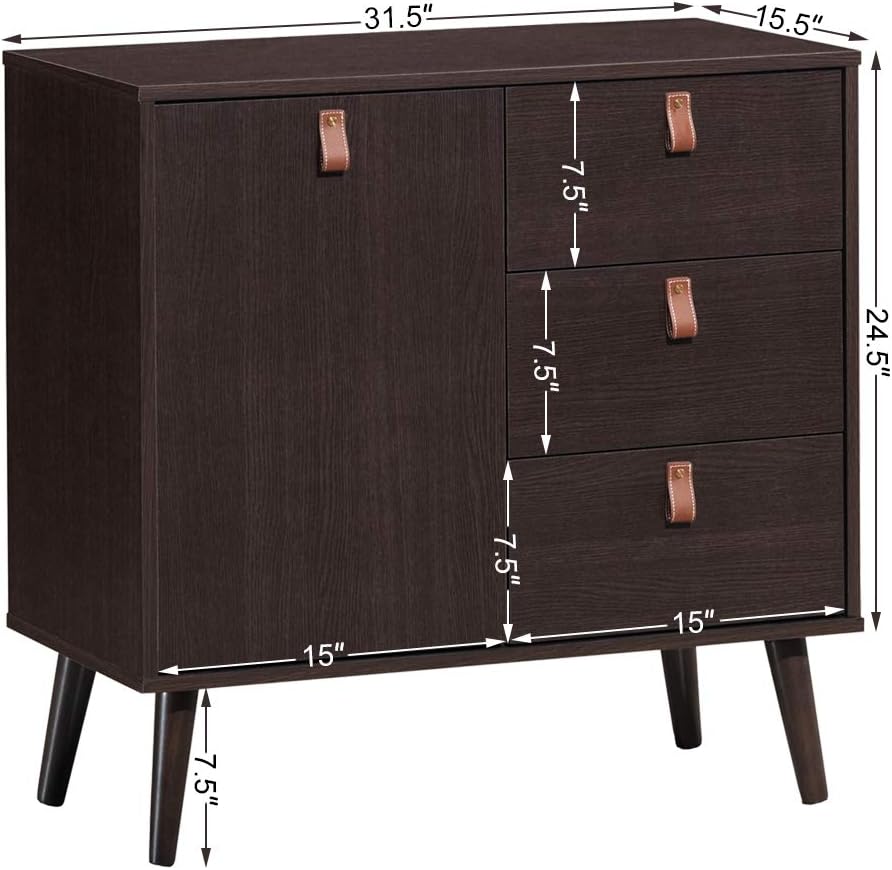 Giantex Storage Cabinet, Large, Dark Brown