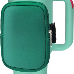 Yialins Bolsa grande para botella de agua para vaso Stanley Quencher, para iPhone 14 Pro Max, iPod Air, tarjetas de crédito, llave (verde) Yialins Bolsa grande para botella de agua para vaso Stanley Quencher, para iPhone 14 Pro Max, iPod Air, tarjetas de crédito, llave (verde)