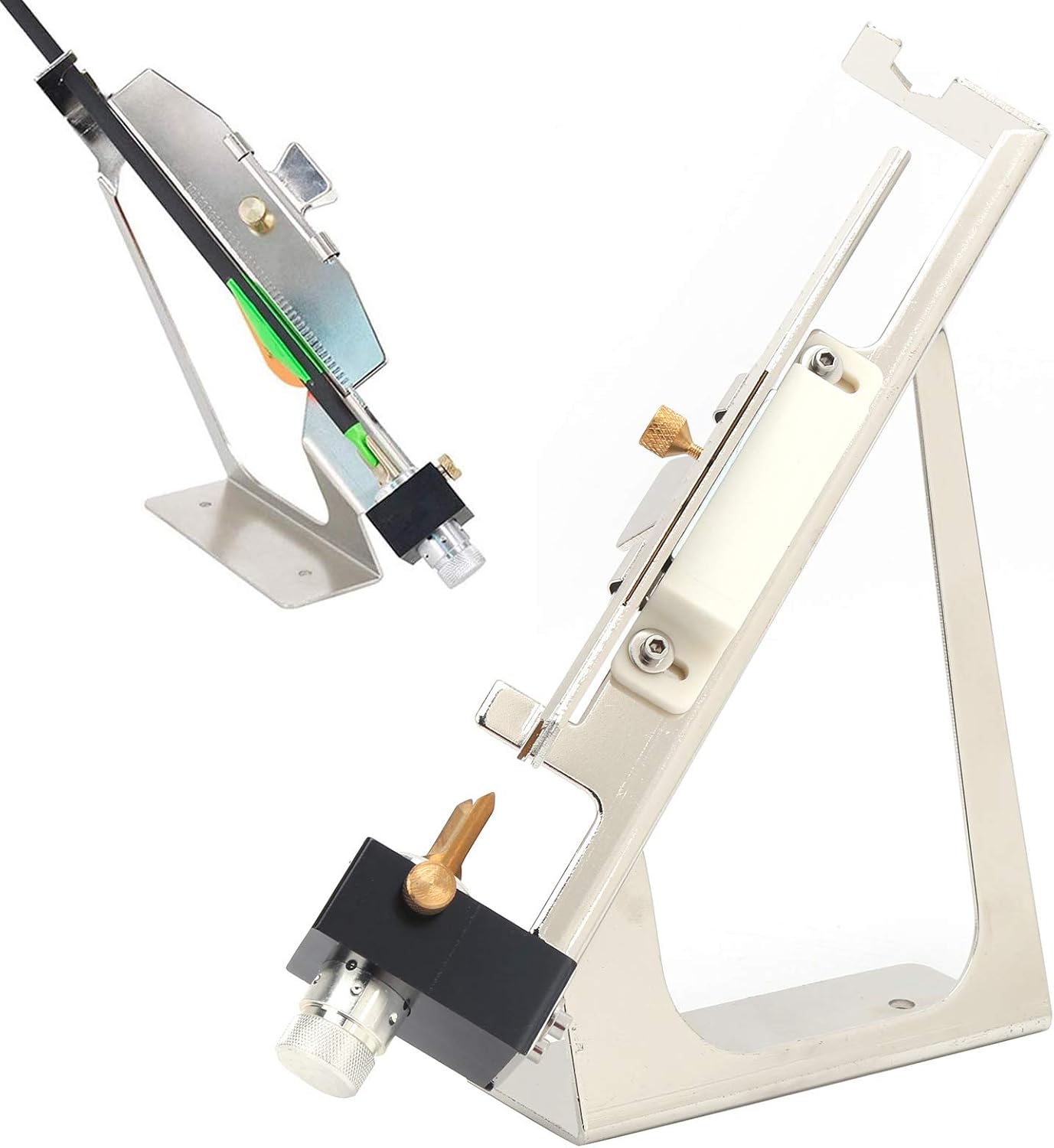 Fletching Jig, herramienta ajustable de aleación de aluminio apta para la mayoría de los tipos de flechas