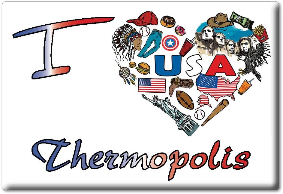 THERMOPOLIS IMÁN DE FRIGORÍFICO WYOMING (WY) IMANES USA SOUVENIR I LOVE GIFT (Var. SÍMBOLO)