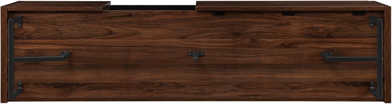 Walker Edison Rowan – Soporte de puerta bajo desplegable de madera y mármol sintético contemporáneo para televisores de hasta 65 pulgadas, 63
