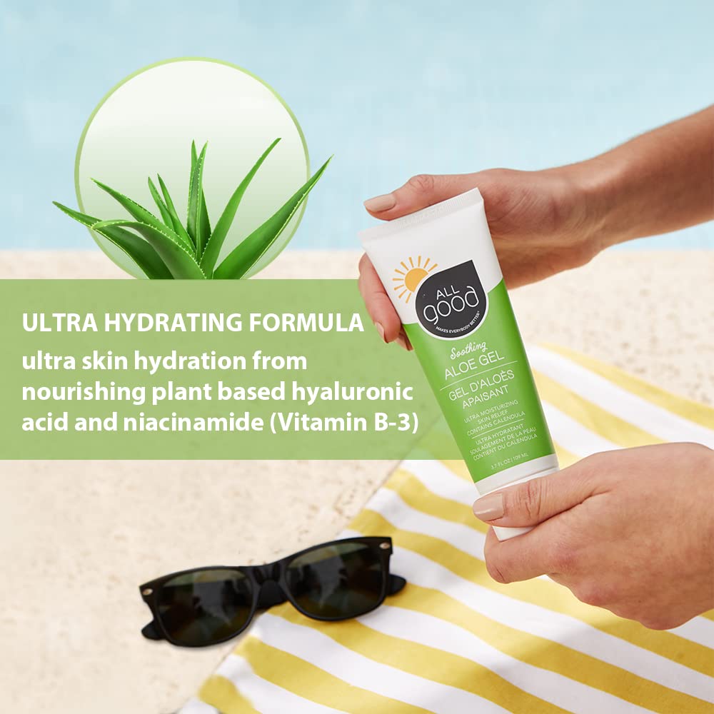All Good Sport – Paquete de protector solar mineral y gel de aloe, amplio espectro UVAUVB, resistente al agua, incluye (1) barra de mantequilla SPF