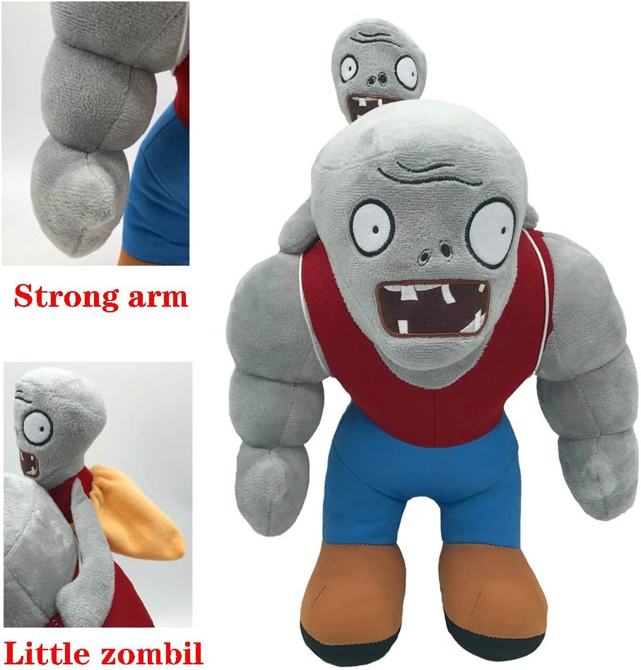 Plants V.S. Zombies Gargantuar Zombies – Muñeco de peluche de zombies musculares de 12 pulgadas para niño y niña, regalo de cumpleaños de Navidad o