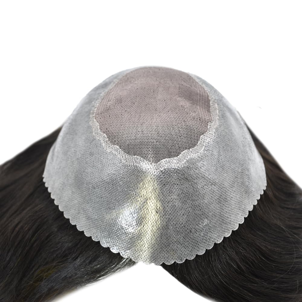 Sistema de cabello humano tipo tupé para hombre, mono tupé para hombres, postizos de repuesto para cabello masculino, protesis capilar para hombre