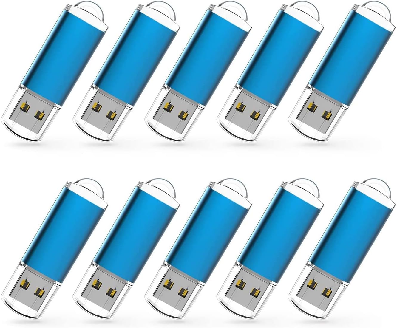 RAOYI Paquete de 10 unidades flash USB de 4 GB USB 2.0 Memory Stick Bulk Pulgar Drive Pen Drive Jump Drive-Blue