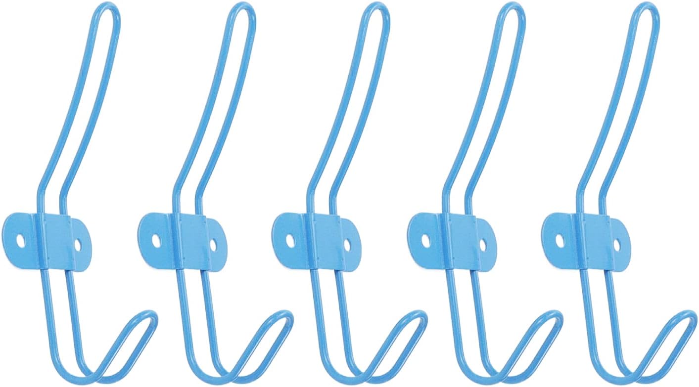 Pastlla 5 ganchos para abrigos de granja, para colgar en la pared, estilo vintage, doble para abrigos, ganchos decorativos para colgar en la pared,