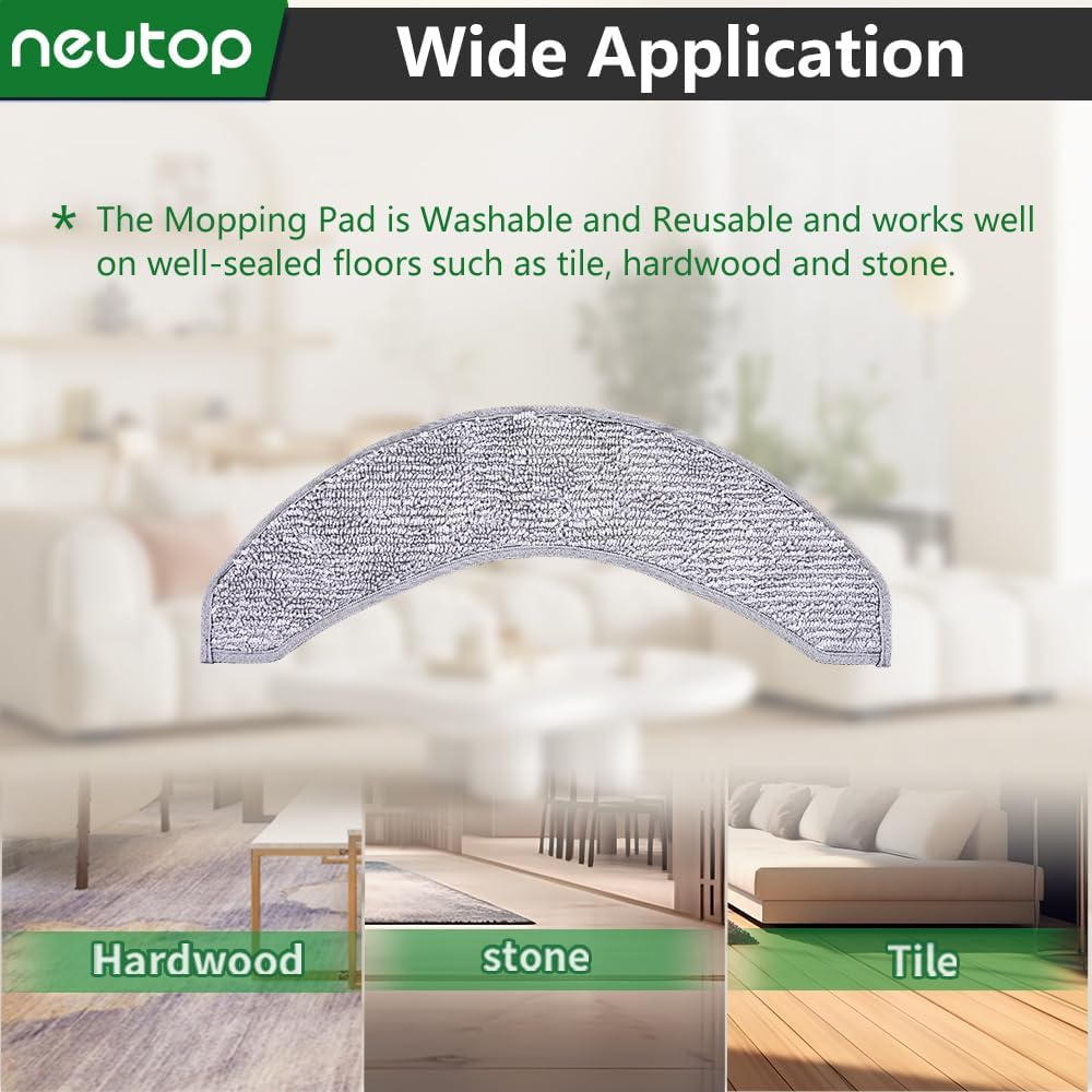 Neutop Piezas de repuesto compatibles con iRobot Roomba Combo j7+ robot de vaciado automático y accesorios de trapeador, paquete de 6.
