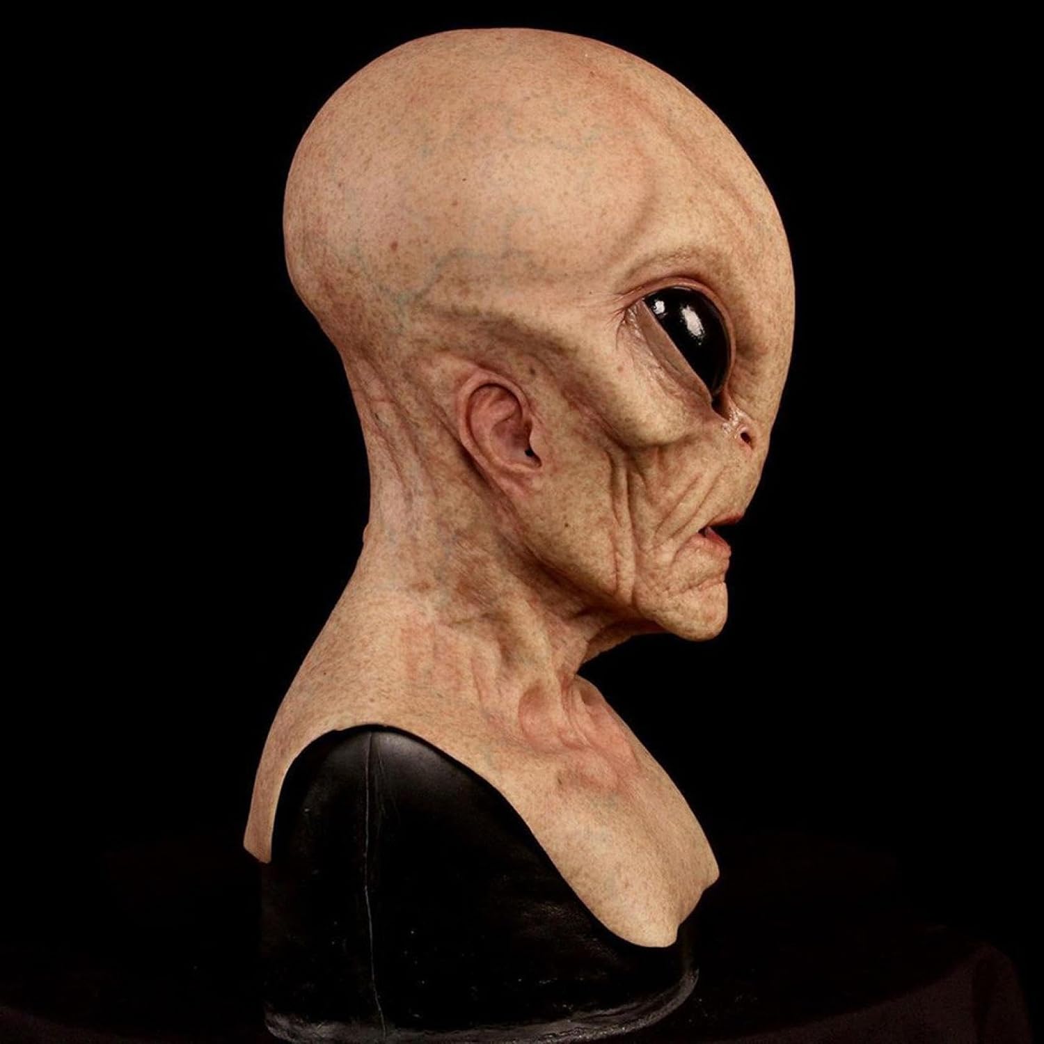 Máscara de alienígena de Halloween, máscara de simulación de alienígena aterradora, decoración de baile de graduación de