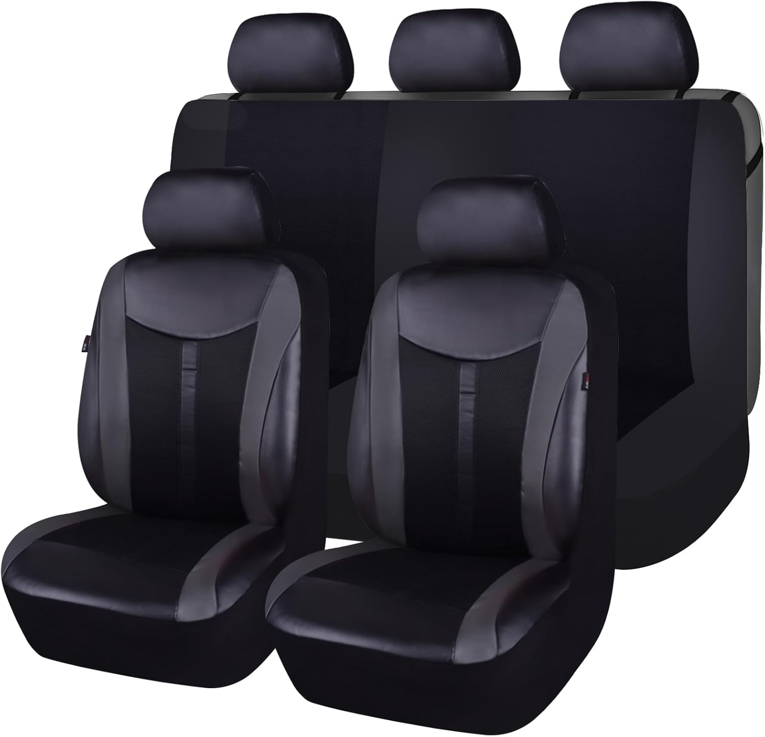 Flying Banner – Fundas de asiento universales para automóvil, PU y malla transpirable, compatible con bolsa de aire