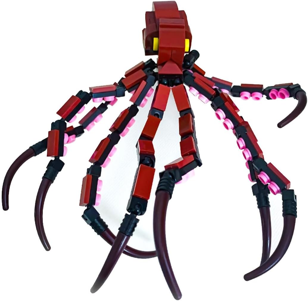 Aetheria MOC – Juego de construcción de pulpo, criatura marina profunda, pulpo, bloques de construcción, adorno creativo, juguete para niños y