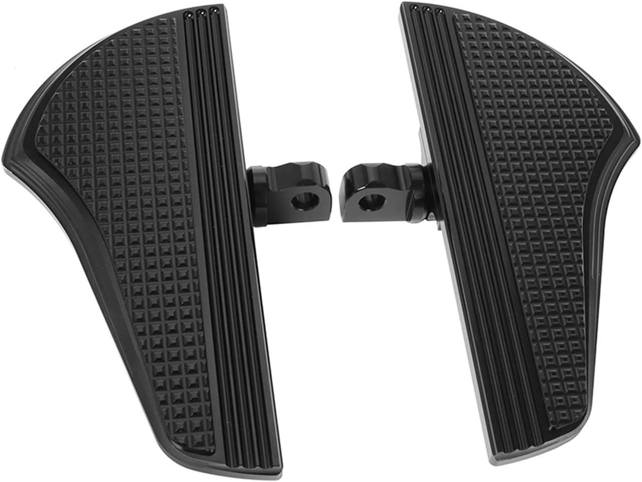 Tablas de suelo para motocicleta, estribo delantero y trasero para conductor, pedales reposapiés para Harley Touring Softail, negro # 2
