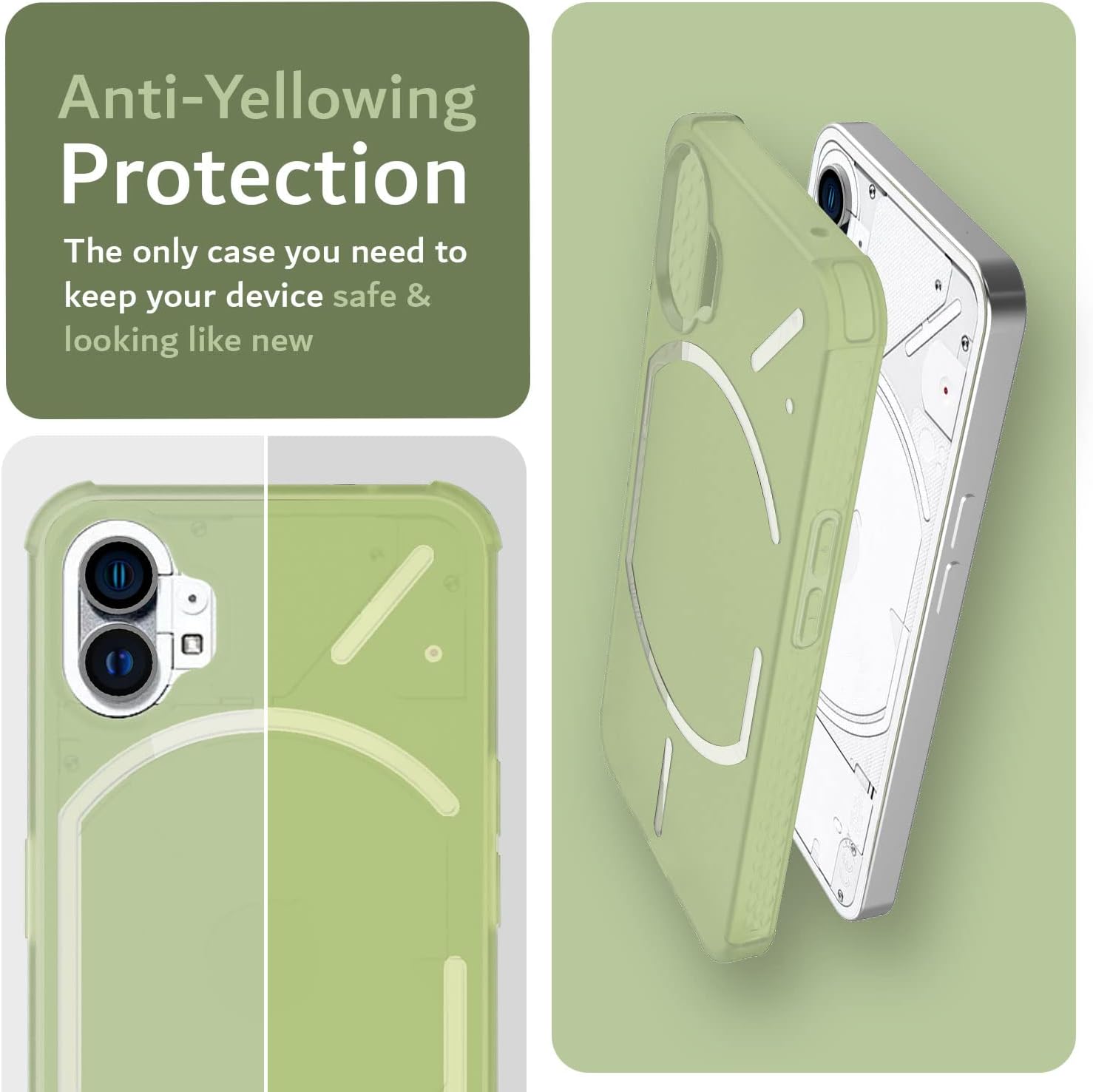TUDIA SKN – Funda para teléfono (1) de ajuste resistente, a prueba de golpes, anti-amarilleamiento, agarre delgado, poliuretano termoplástico