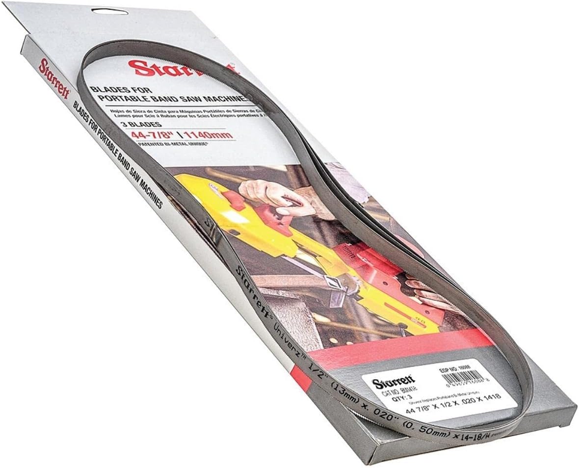 Starrett Univerz Portaband – Hoja de sierra de banda bimetálica, 3 pies, 8 78 pulgadas, Portaband bimetálica, PB 14-18 TPI – BM1418