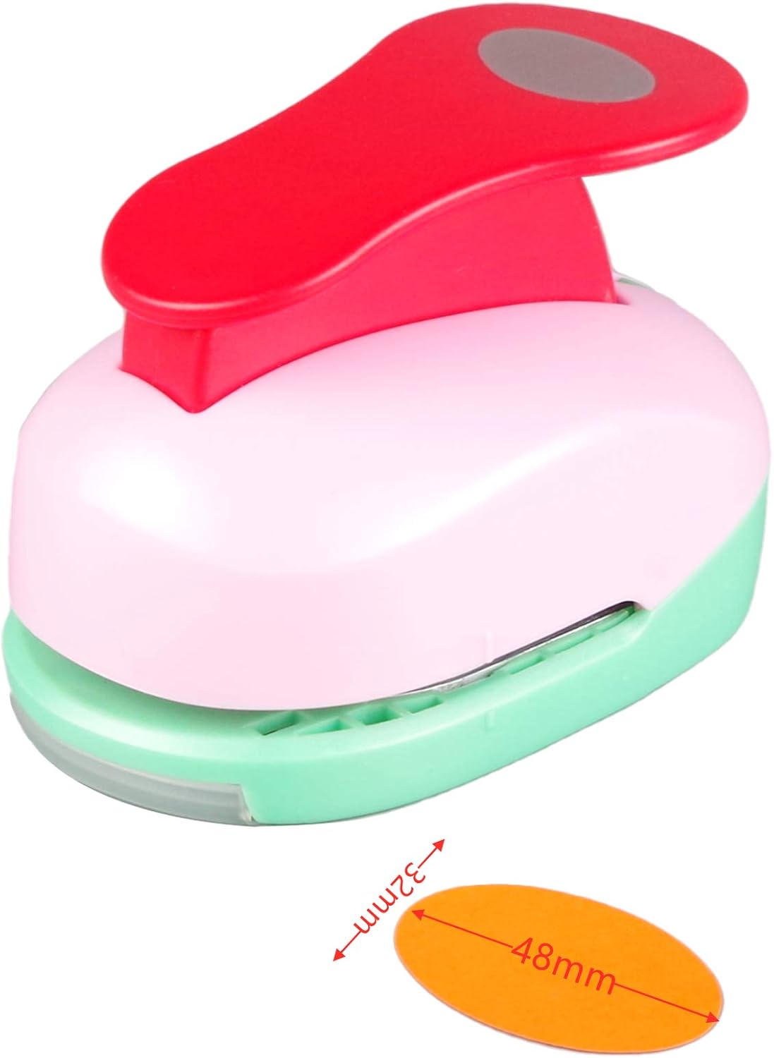 Rondam Ellipse – Perforadora ovalada de 2 pulgadas, hecha a mano, para manualidades, álbumes de recortes, fabricación de tarjetas, color caramelo de