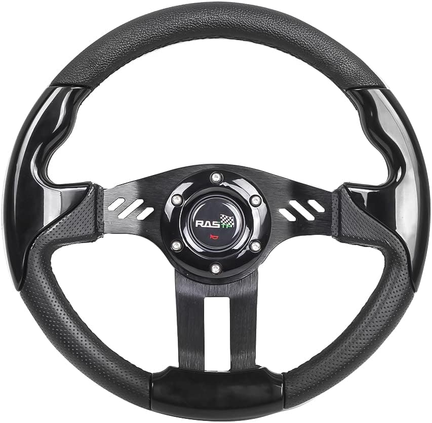 RASTP Volante de carrito de golf universal para carrito de golf EZGO RXVTXT, Club Car DS & Precedent Yamaha, negro