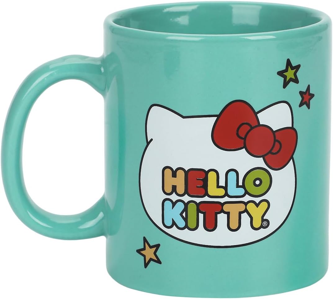 Bioworld Hello Kitty Stars – Juego de 2 tazas de cerámica de 16 onzas