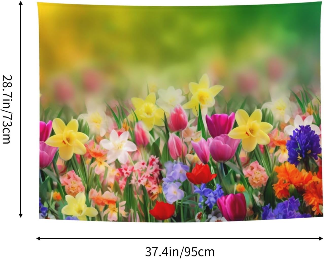 Nameapo Tapiz de verano con flores de primavera para dormitorio, tapiz colgante de pared para sala de estar, dormitorio, manta para decoración del