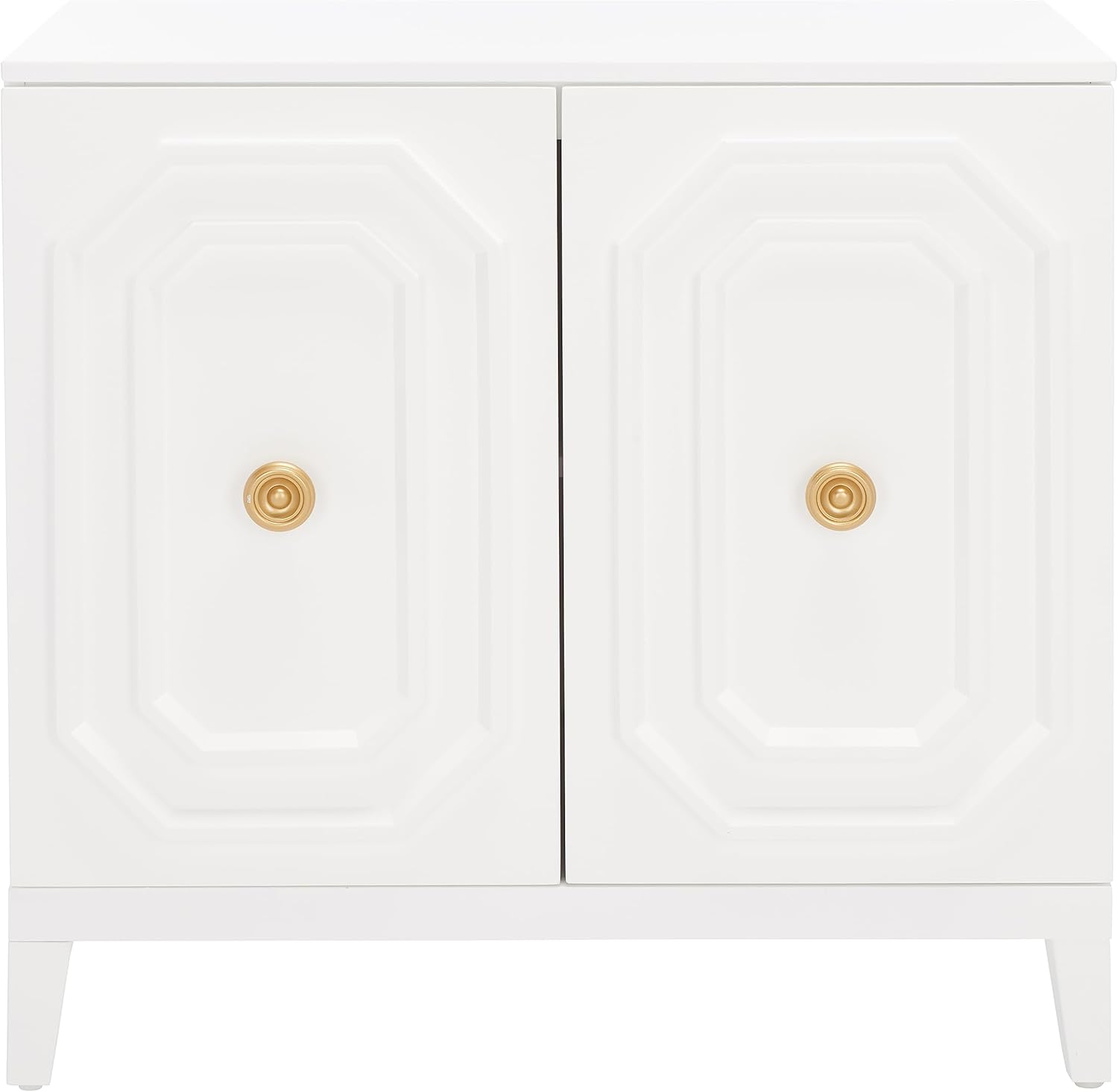 SAFAVIEH Home Collection Riya – Armario de almacenamiento contemporáneo de 2 puertas, color blanco