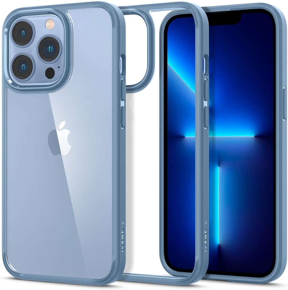 Spigen Funda ultra híbrida diseñada para iPhone 13 Pro (2021) – Azul Sierra