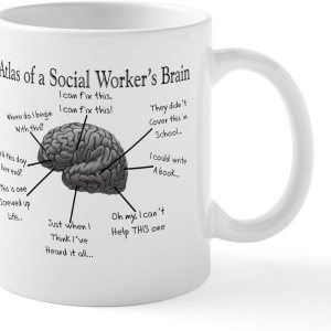 CafePress Atlas Of A Social Workers – Taza de café de cerámica (11 oz) CafePress Atlas Of A Social Workers – Taza de café de cerámica (11 oz)