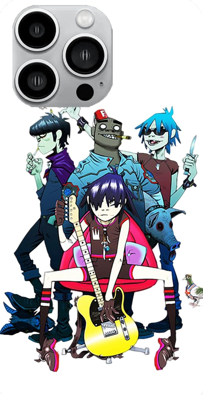 Gorillaz – Funda para teléfono compatible con iPhone 7 8 Plus, con dije antiarañazos, a prueba de golpes, impermeable, transparente