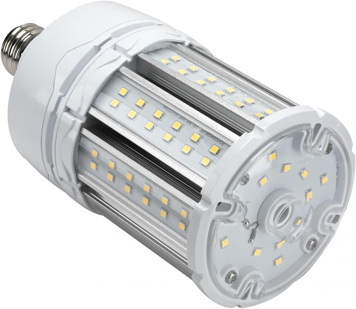 Satco S39392 Hi-Pro – 7.34 pulgadas 36W LED HID lámpara de repuesto de base media, temperatura de color 5000, color final blanco