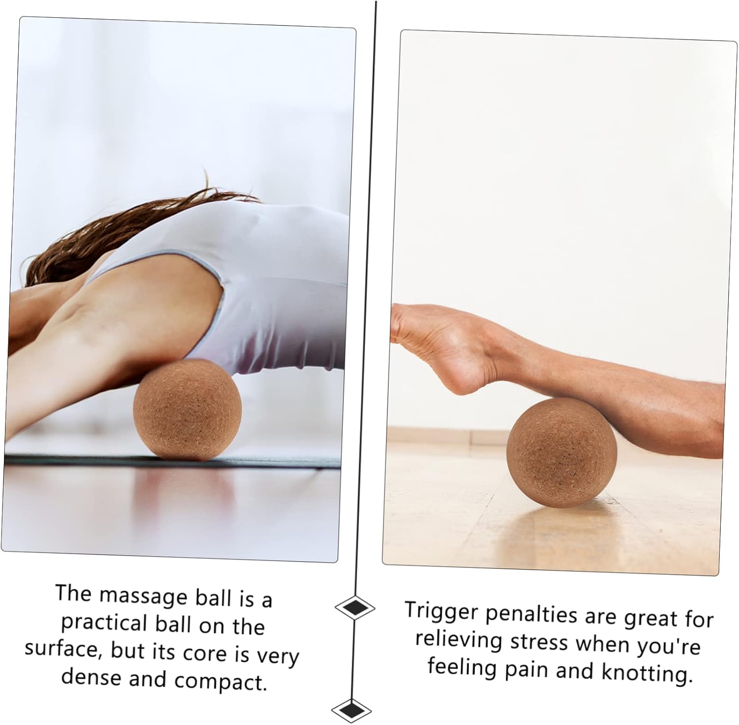 BESTOYARD 3 unidades de masaje de doble bola de punto de gatillo muscular, bola de masaje de pies, bola de movilidad para masaje físico de maní,