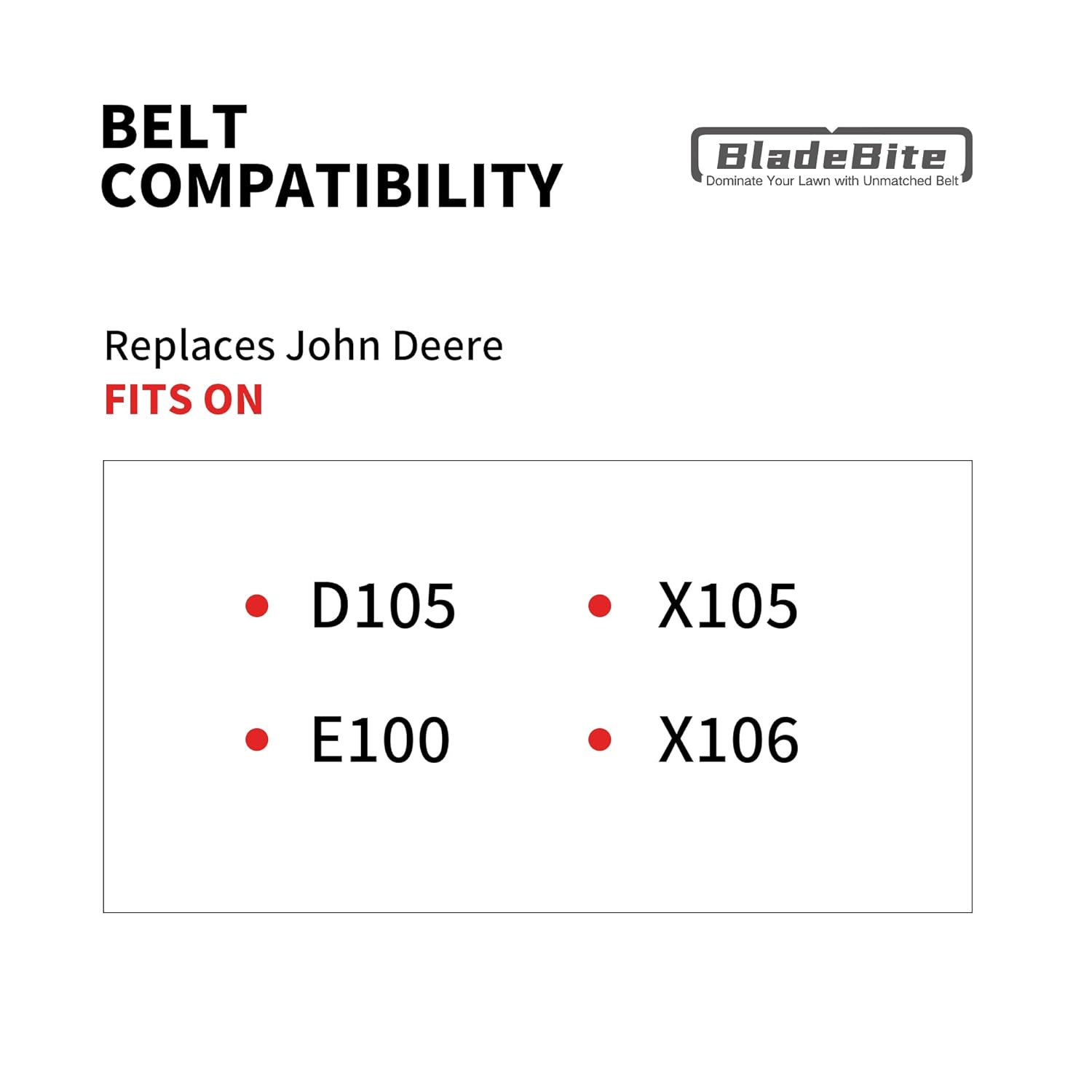 Correa de transmisión GX24154  Cable de Kevlar  12 pulgadas x 98.25 pulgadas – Compatible con modelos John Deere D105 E100 X105 X106