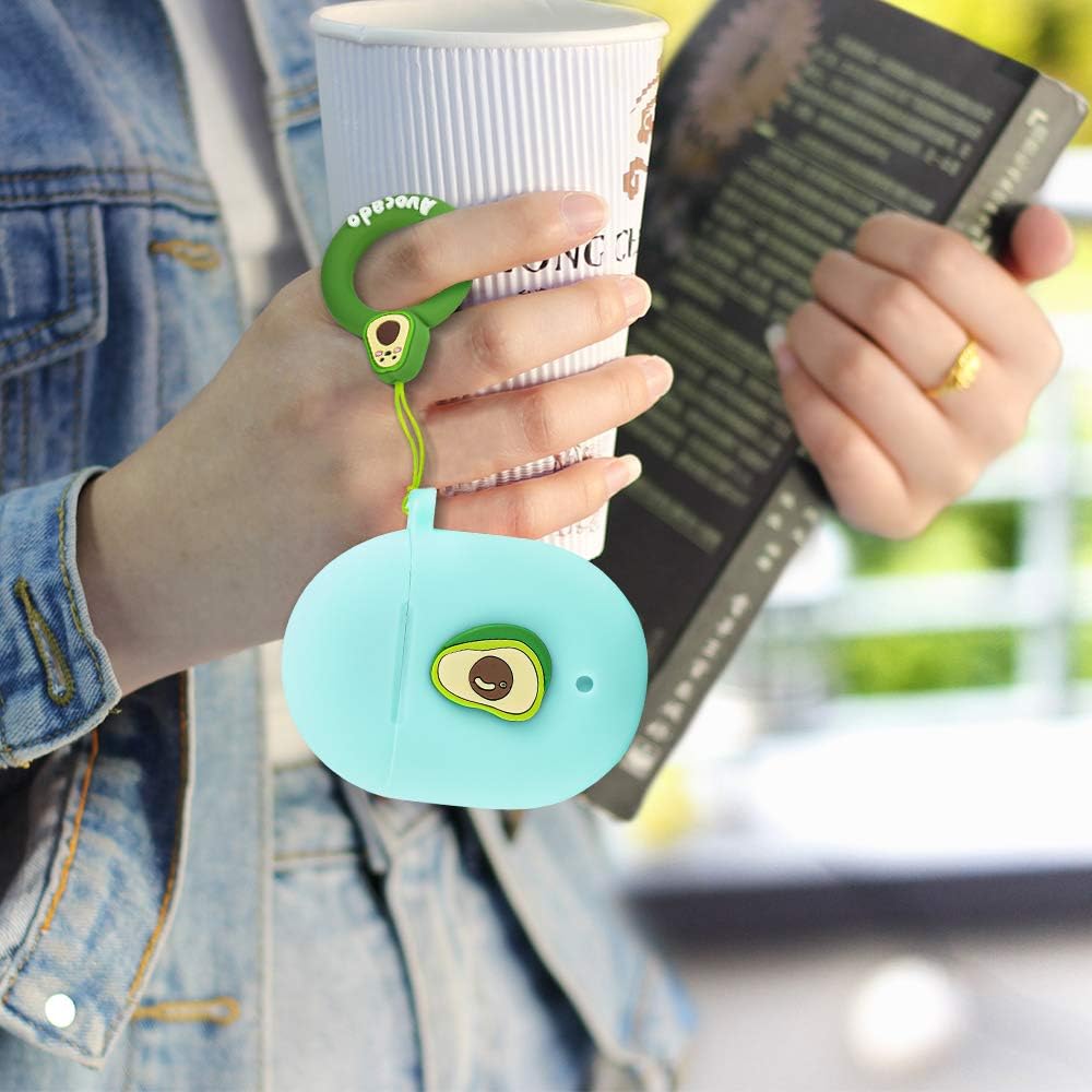 Funda compatible con Google Pixel Buds 2 (2020), bonita funda protectora divertida 3D de silicona suave a prueba de golpes con hebilla de anillo,