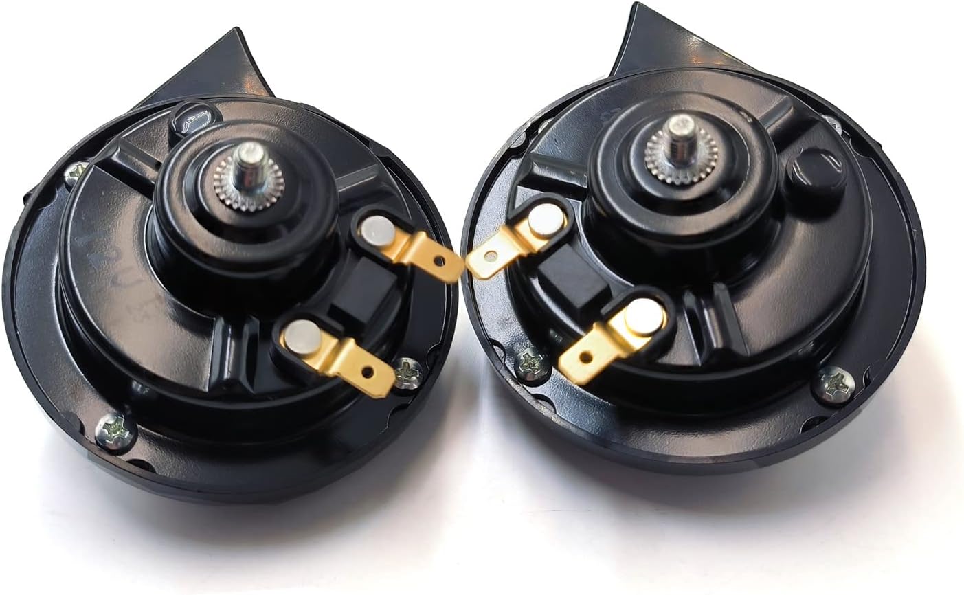 Universal 12V Double Electric Snail Horn Waterproof Low 410Hz High 510Hz Tone 118Db Super Loud Horn Fit for Car Truck Train Motorcycle Boat