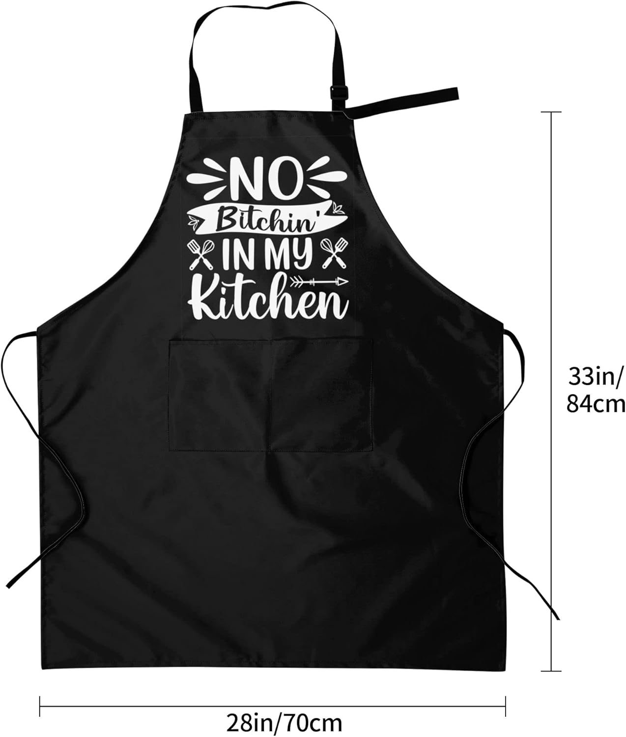 BAIJEN Delantales para mujer con bolsillos  28 x 33 pulgadas  Para cocinar, hornear, cocina, chef, delantal para hombre