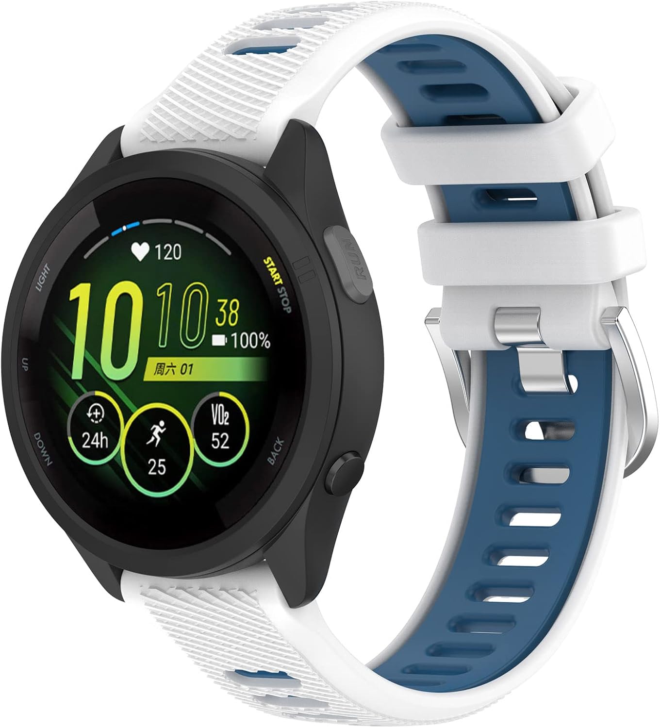 Paquete de 6 correas destinadas a Garmin Vivoactive 4SVivomove 3SForerunner 25S 265SVenu 2SVenu 3S Smartwatch Correa de repuesto de 0.709 in