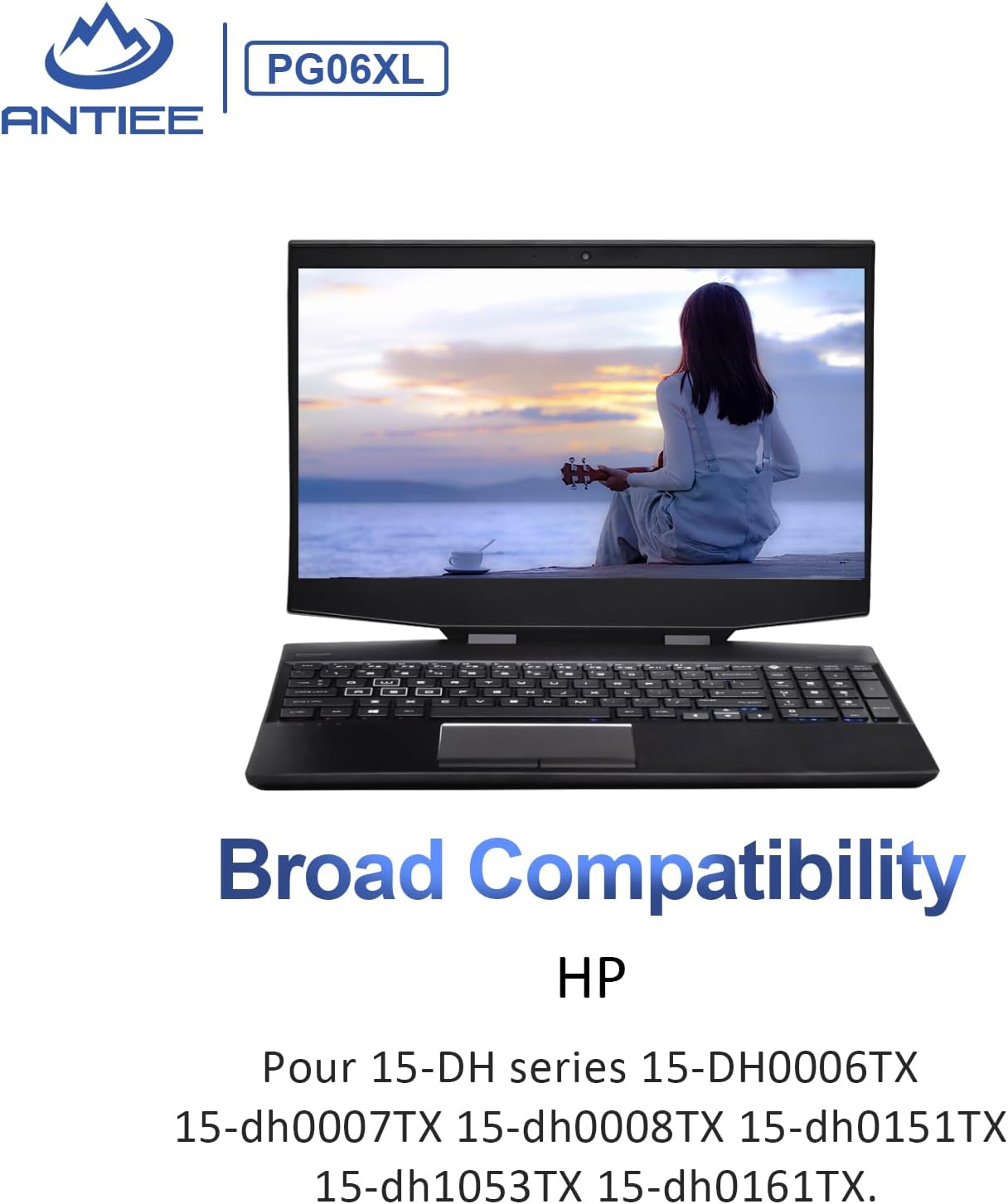 ANTIEE PG06XL – Batería para portátil HP Omen 15-DH 15T-DH000 15-DH0XXX 15T-DH100 15-DH1010CA 15-DH1019NR 15-DH0001LA 15-DH1020NR 15-DH1065CL