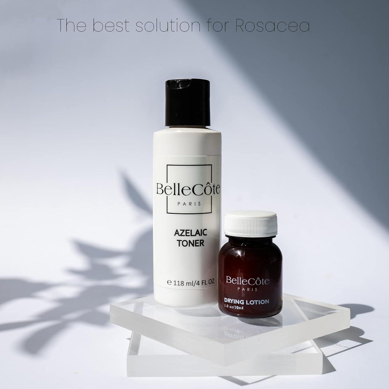 Azelaic Toner – Loción de secado Duo – Juego de tratamiento facial para rosácea y manchas de acné quístico, alivio calmante del enrojecimiento,