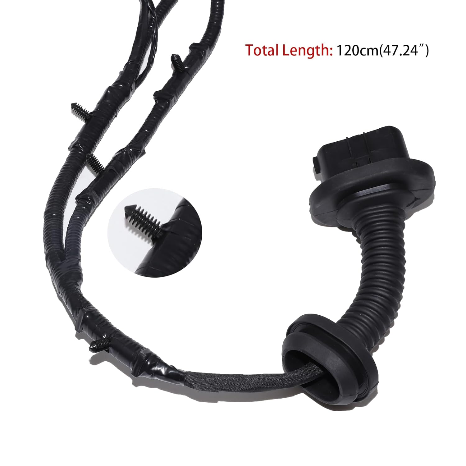Conjunto de arnés de puente de cable de puerta trasera izquierda LH lado del conductor compatible con Ford F150 3.5L-5.4L Crew Cab 2009-2014,